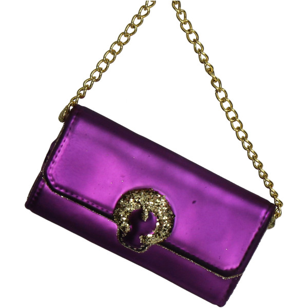 Weihnachtskugel HANDTASCHE in Purple aus Glas