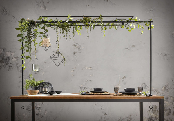 Tisch-Deko-Stange in schwarz aus Eisen