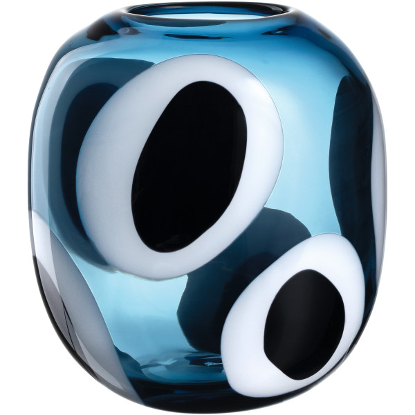 Vase LEONARDO OCCHI BLU in blau aus Glas