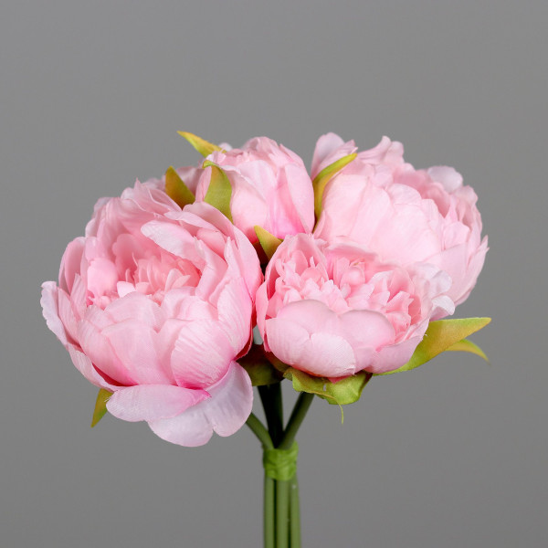 Kunstblume Päonien-Bouquet in pink aus Kunststoff