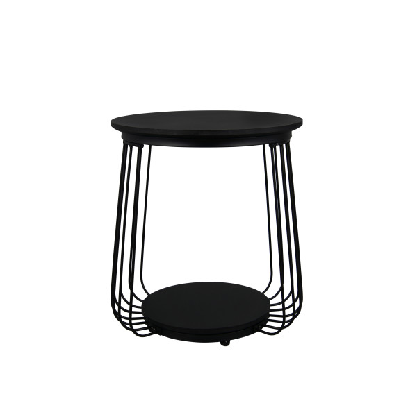 Beistelltisch GRANIA in schwarz aus Dekor