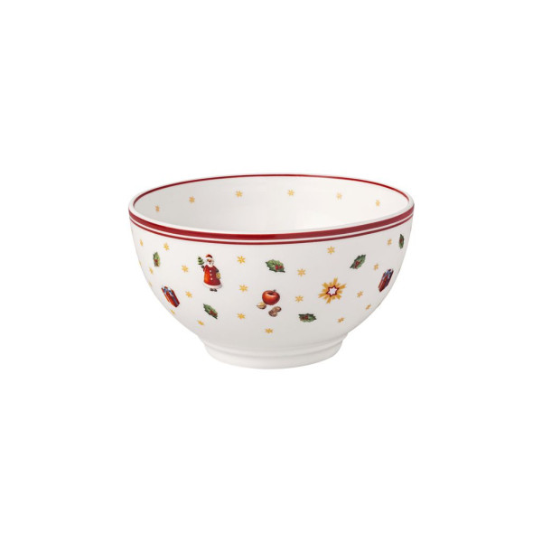 Müslischale Toy\\\'s Delight in weiß/rot aus Bone China