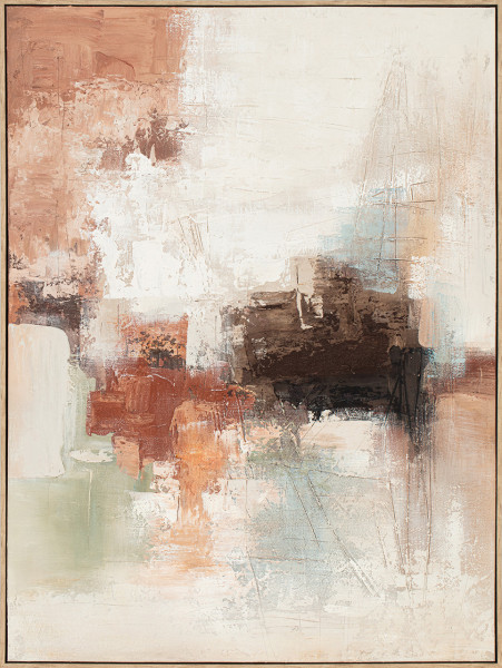 Keilrahmenbild NATURAL HARMONI in beige aus Holz