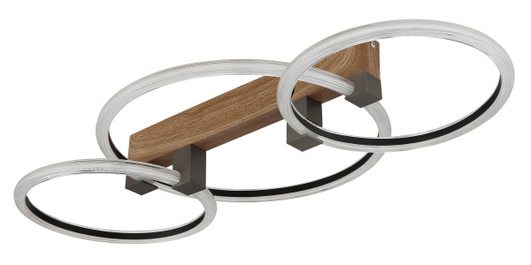 Deckenleuchte FLETCHER in HOLZOPTIK aus Metall