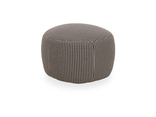 Hocker rund CHIPIE in schwarz aus Stoff
