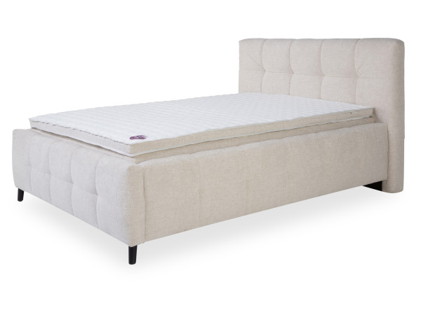 Polsterbett HARPER JACA in beige aus Stoff