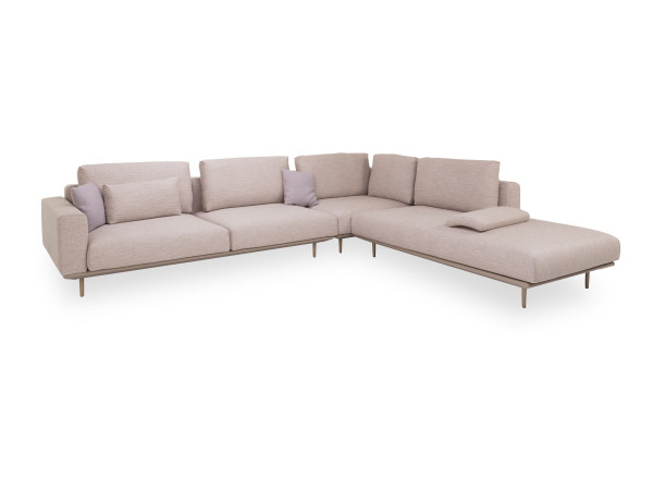 Polsterecke ROLF BENZ Volo in graubeige aus Stoff