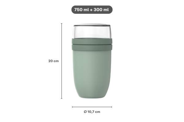 Lunchpot ELLIPSE in grün aus Kunststoff