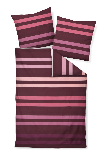 Bettwäsche J. D. Mako-Satin in violett aus Baumwolle