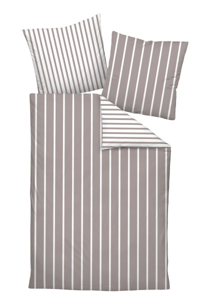 Bettwäsche JERSEY CLASSIC in braun aus Baumwolle