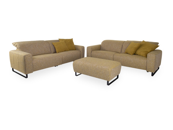 Sofa 3 Sitzer CALANO in yellow aus Stoff