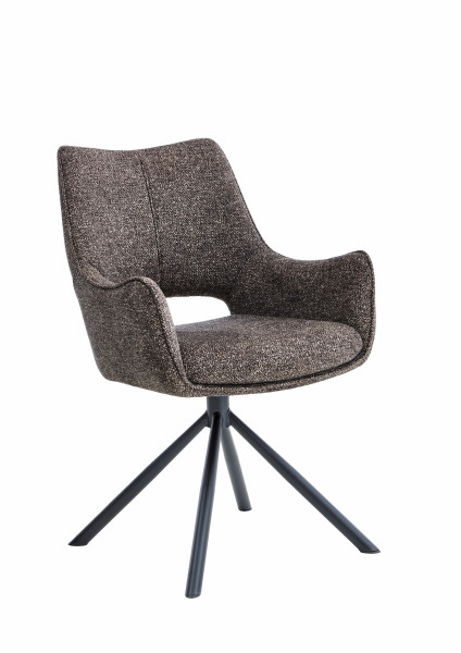 Polsterstuhl PITCH in leo grey