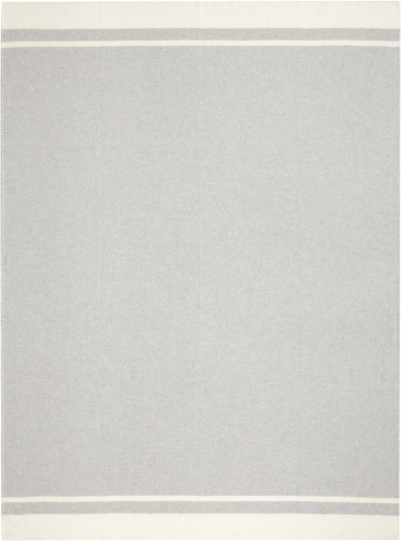 Wohndecke STRIPE in beige aus Wolle