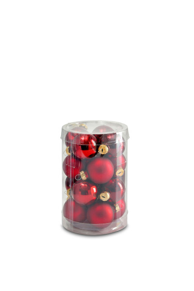 Weihnachtskugel-Box WEIHNACHTSROT in rot aus Glas