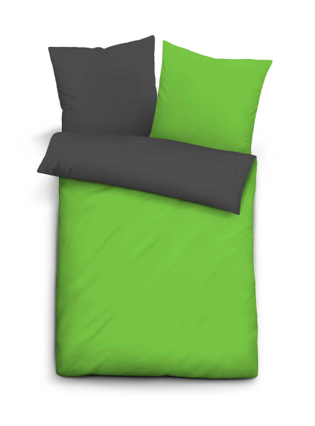 Bettwäsche Mikrofaser in grün aus Polyester