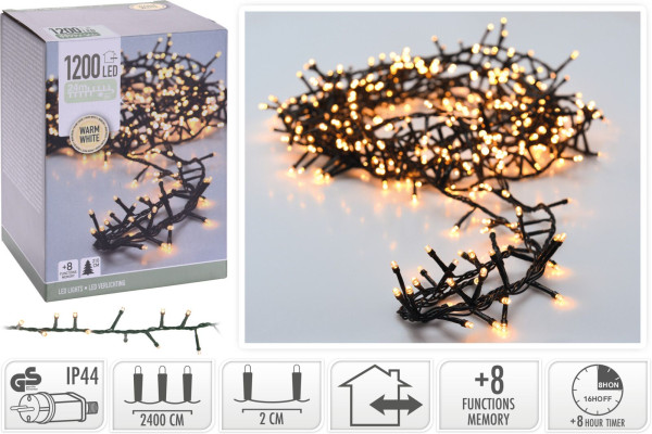 Lichterkette MICRO CLUSTER LED in grün aus Kunststoff