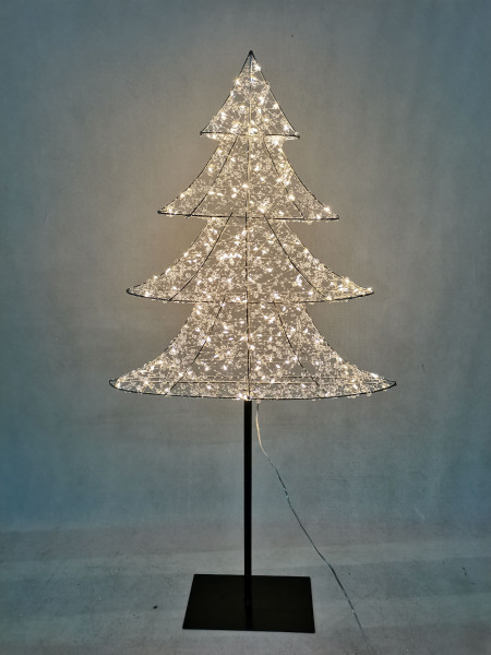 Weihnachtsbaum LED CLEAR PEARL in klar aus Metall