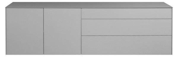 Lowboard HARPER MEREENIE in grau aus Glas
