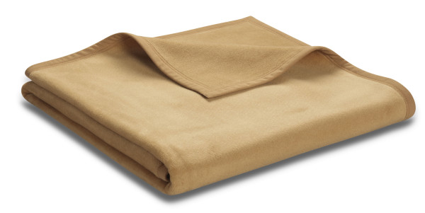 Wohndecke UNICOLOUR in beige aus Mischgewebe