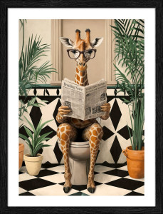 Gerahmtes Bild LUSTIGE GIRAFFE Gerahmtes Bild LUSTIGE GIRAFFE