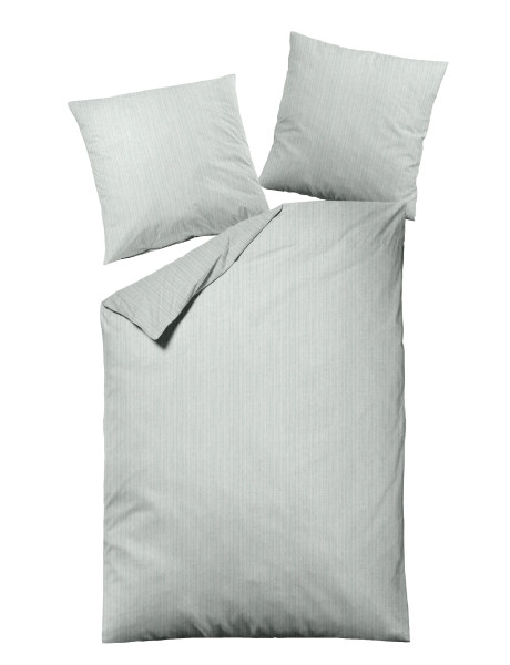 Bettwäsche MONDO Musselin in grün aus Baumwolle