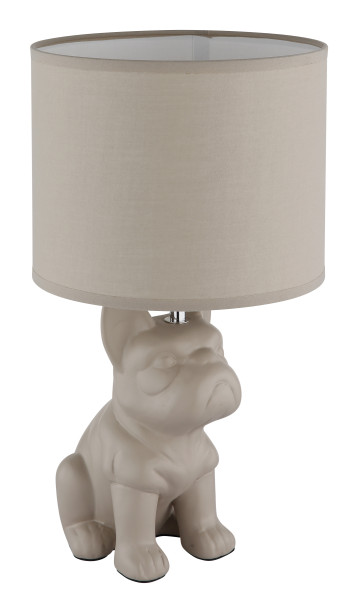 Tischleuchte DOGO in sand aus Keramik