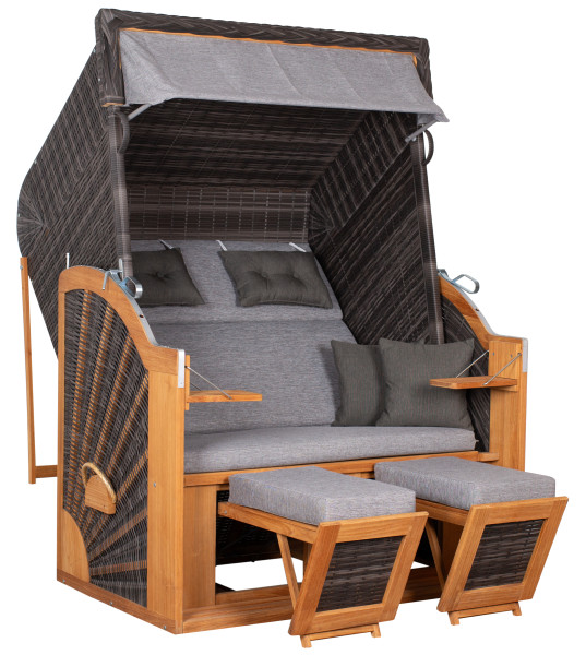 Strandkorb CLASSIC XL in braun aus Teak