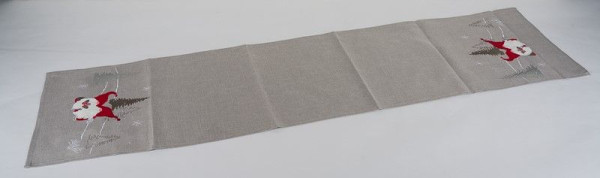 Tischläufer Wichtel in grau aus Polyester