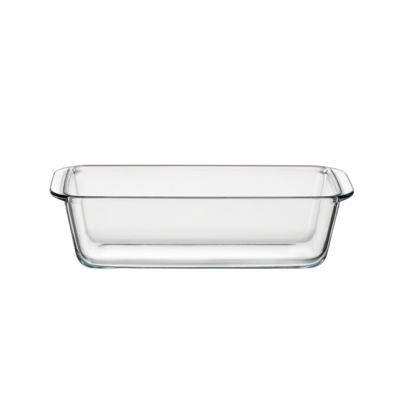 Backform eckig in klar aus Glas