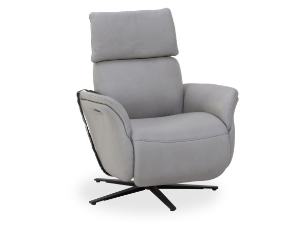 Relaxsessel himolla 7170 in grau aus Leder