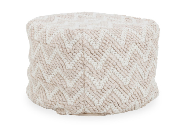 Hocker HARPER Manacor in beige aus Stoff