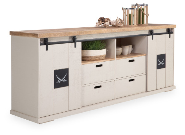 Sideboard SANSIBAR HALMSTAD in natur aus Mango