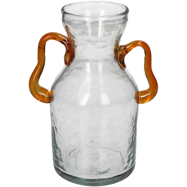 Vase in klar aus Glas
