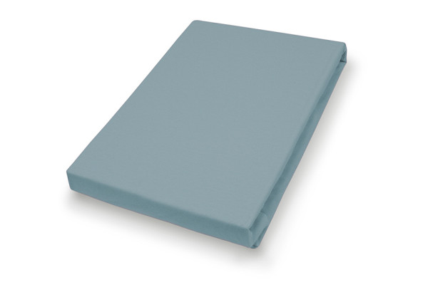 Spannbettlaken Jersey aqua