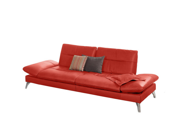 Sofa 2,5 Sitzer PACIFIC in Punch feuerrot aus Leder