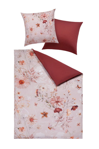 Bettwäsche CELINE Satin in beige aus Baumwolle