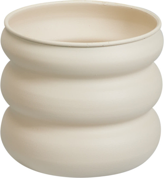 Übertopf in creme aus Eisen