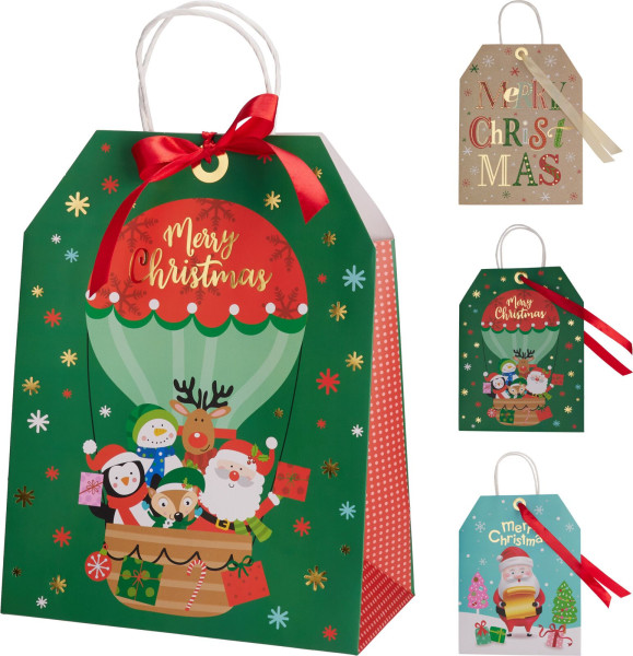 Geschenktasche in mehrfarbig aus Papier