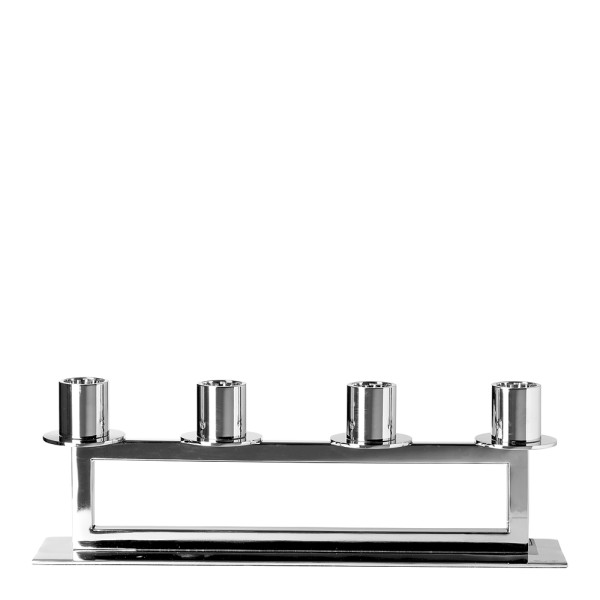 Kerzenhalter TAPIS in silberfarben aus Aluminium