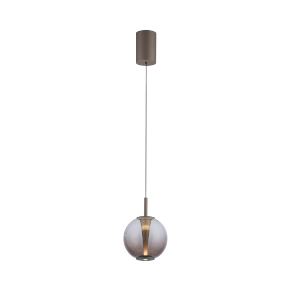 Pendelleuchte PURE infinity in bronzefarben aus Glas