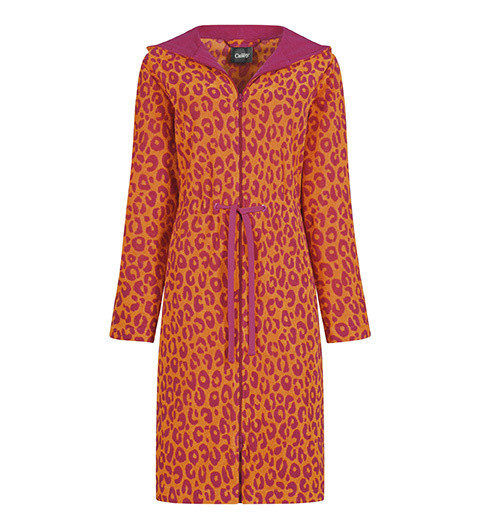 Bademantel Gr.S TWO-TONE LEO in pink aus Baumwolle