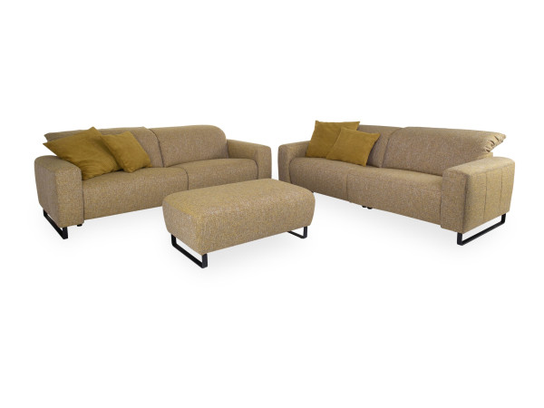 Sofa 3 Sitzer CALANO in yellow aus Stoff
