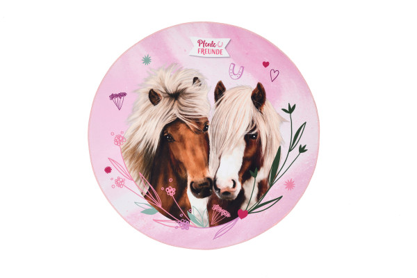Teppich PFERDEFREUNDE in rosa aus Polyester