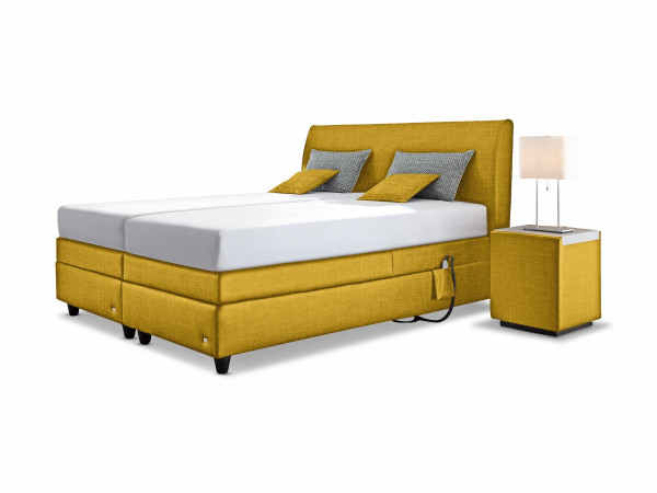 Boxspringbett RUF MERCATA in CURRY aus Stoff