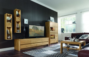 Vorschau: Wohnwand witlake SORAGA in Wildeiche aus Massivholz Vorschau: Wohnwand witlake SORAGA in Wildeiche aus Massivholz