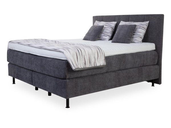 Boxspringbett ELASTOFORM OLINTO in anthrazit aus Stoff