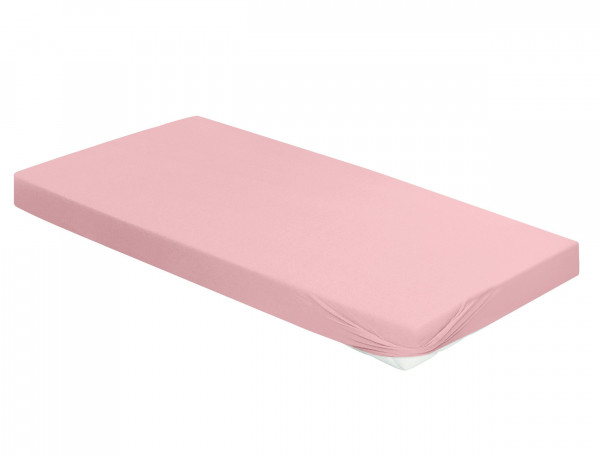 Spannbettlaken JUPITER Jersey in rose aus Baumwolle