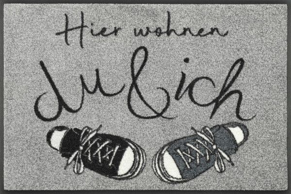 Fußmatte HIER WOHNEN... aus Polyamid