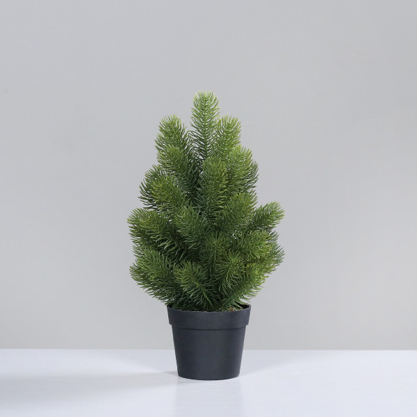 Tannenbaum im Topf in grün aus Kunststoff