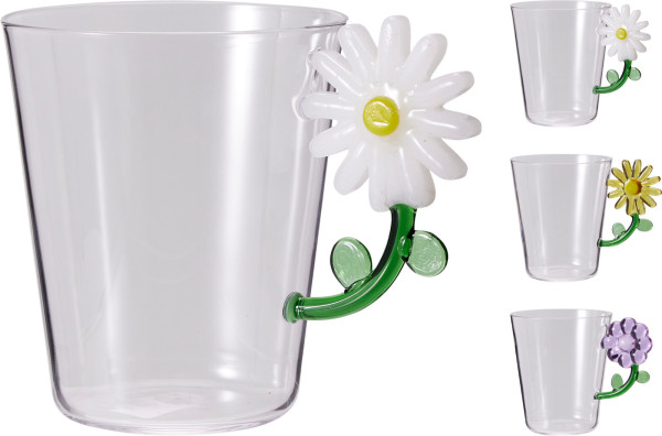 Tee-/Kaffeeglas in klar aus Glas